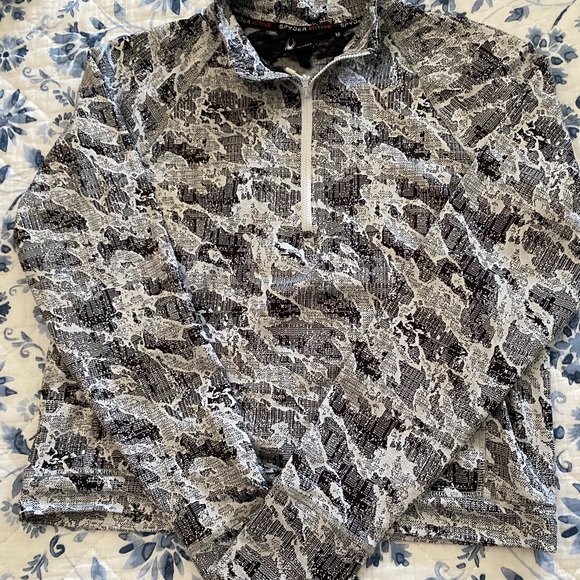 Spyder Black and Gray Quarter-Zip Pullover - Picture 1 of 2